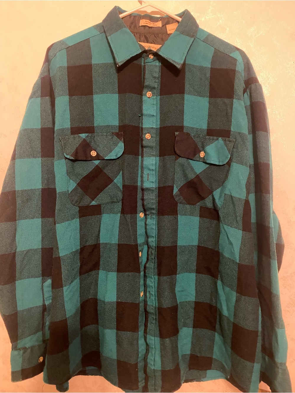 Northwest Teal and Black Flannel Shirt